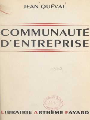 cover image of Communauté d'entreprise